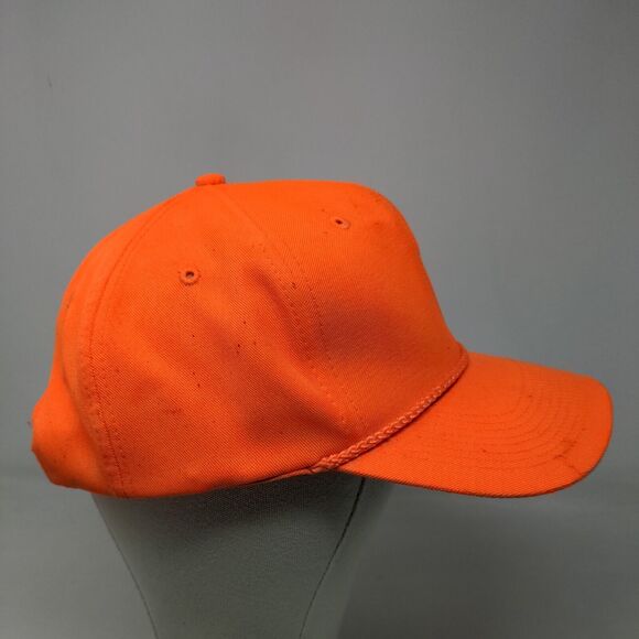 Signatures Men's Snapback Hat Bright Orange Size OSFA Blank Rope - Picture 4 of 8